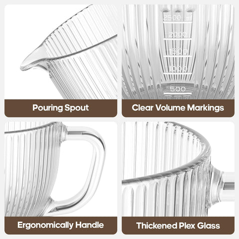 GVODE cuenco de vidrio para KitchenAid de 5 qt para lotes grandes