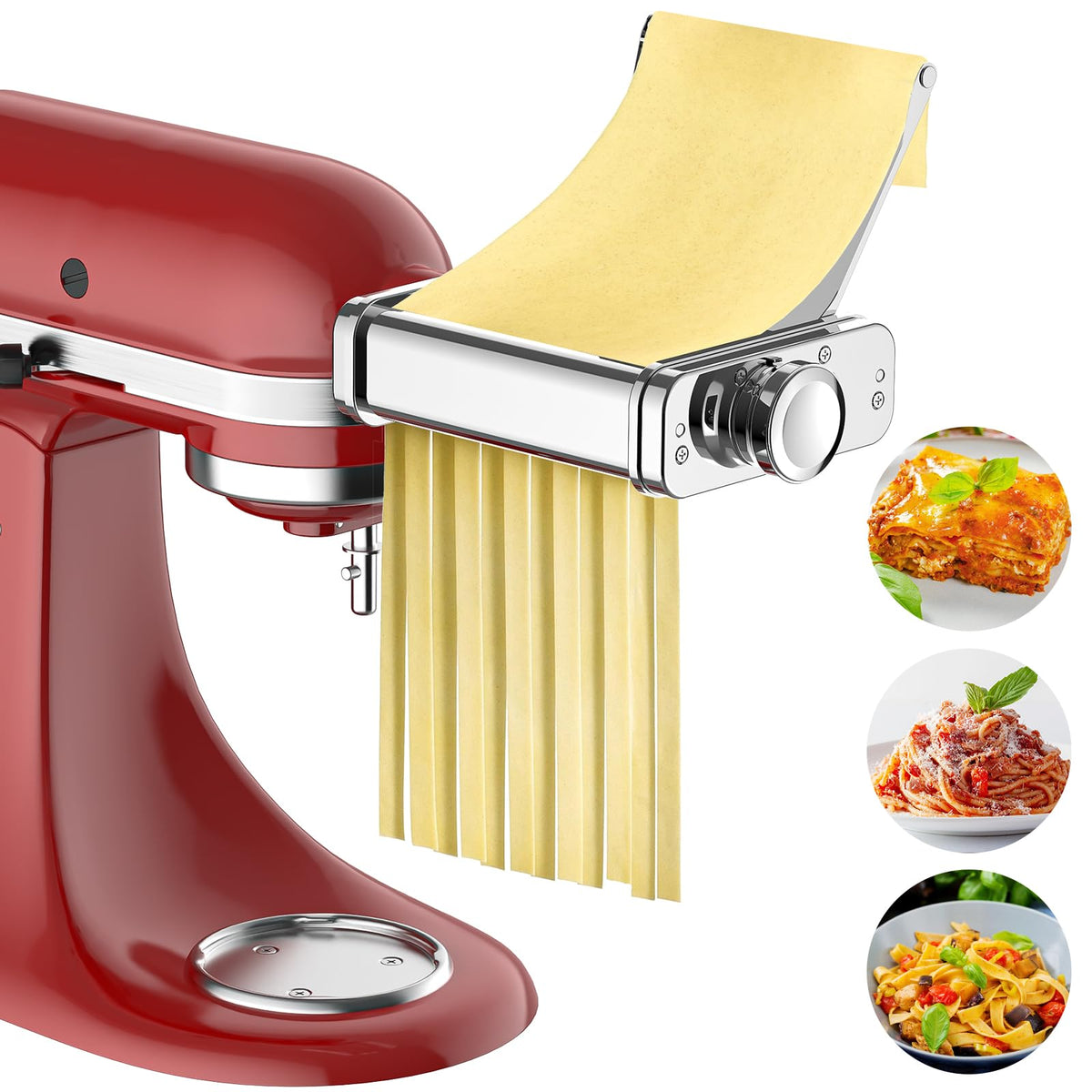 GVODE estiradora de laminas de pasta para KitchenAid, láminas uniformes para lasañas
