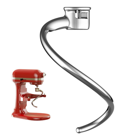 GVODE gancho espiral de acero inoxidable para KitchenAid 5Plus, amasado uniforme.