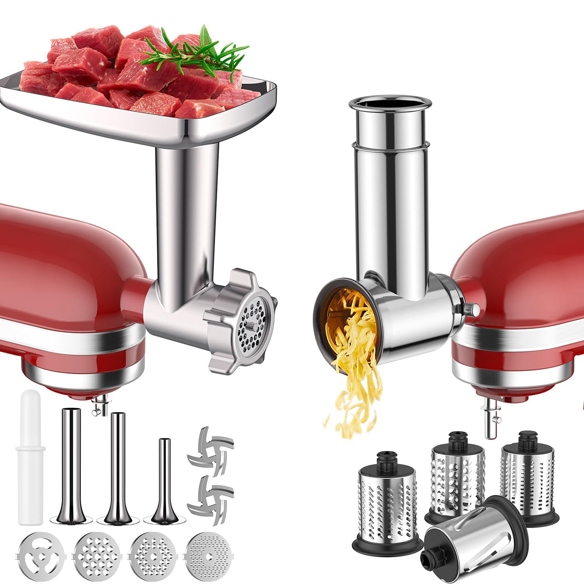 GVODE molino de carne para KitchenAid, facilita moler carne fresca en casa