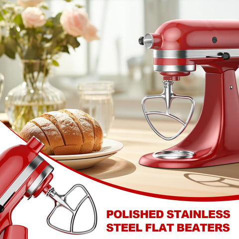 GVODE pala para KitchenAid, compatible 4,5–5 qt, mejora textura de masas y cremas