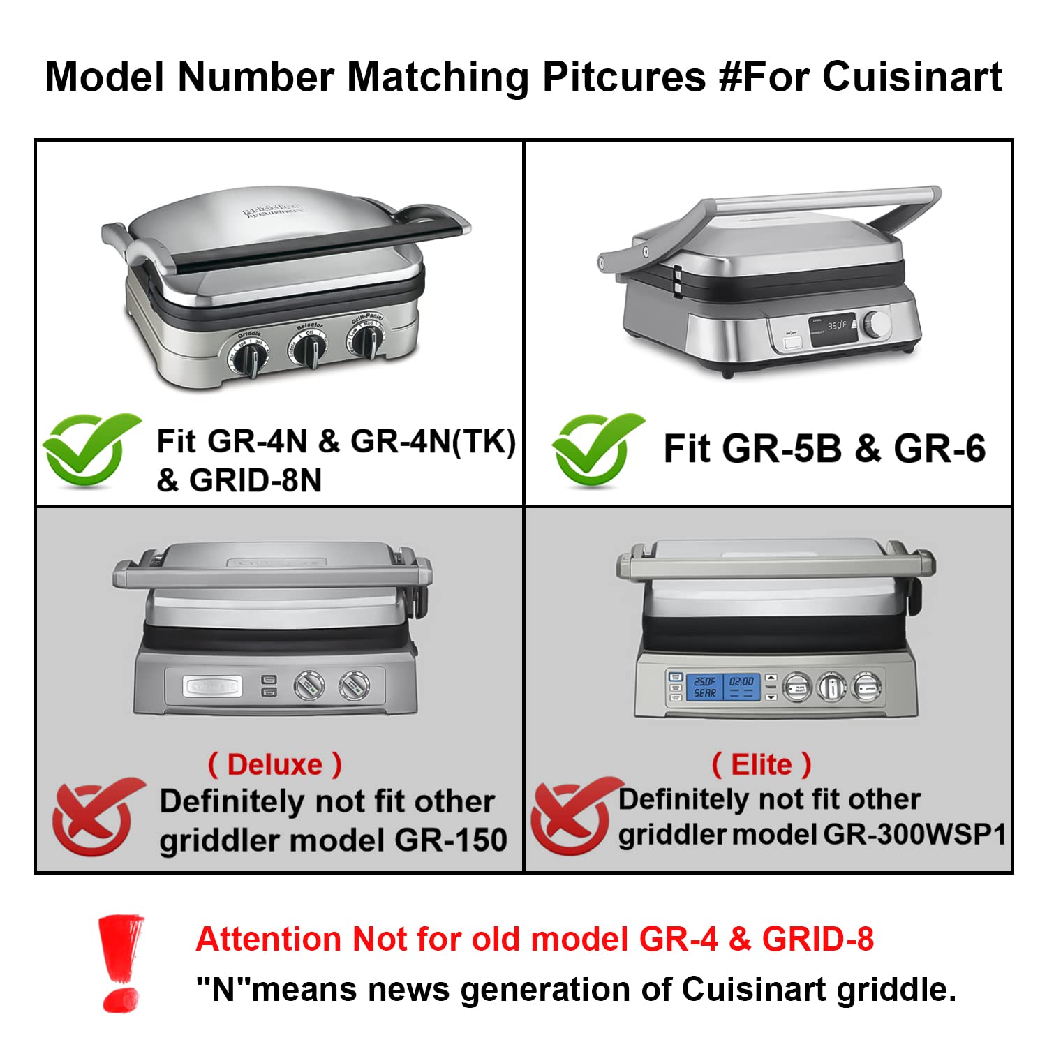GVODE placas gofre para Griddler, instalación rápida y sin herramientas