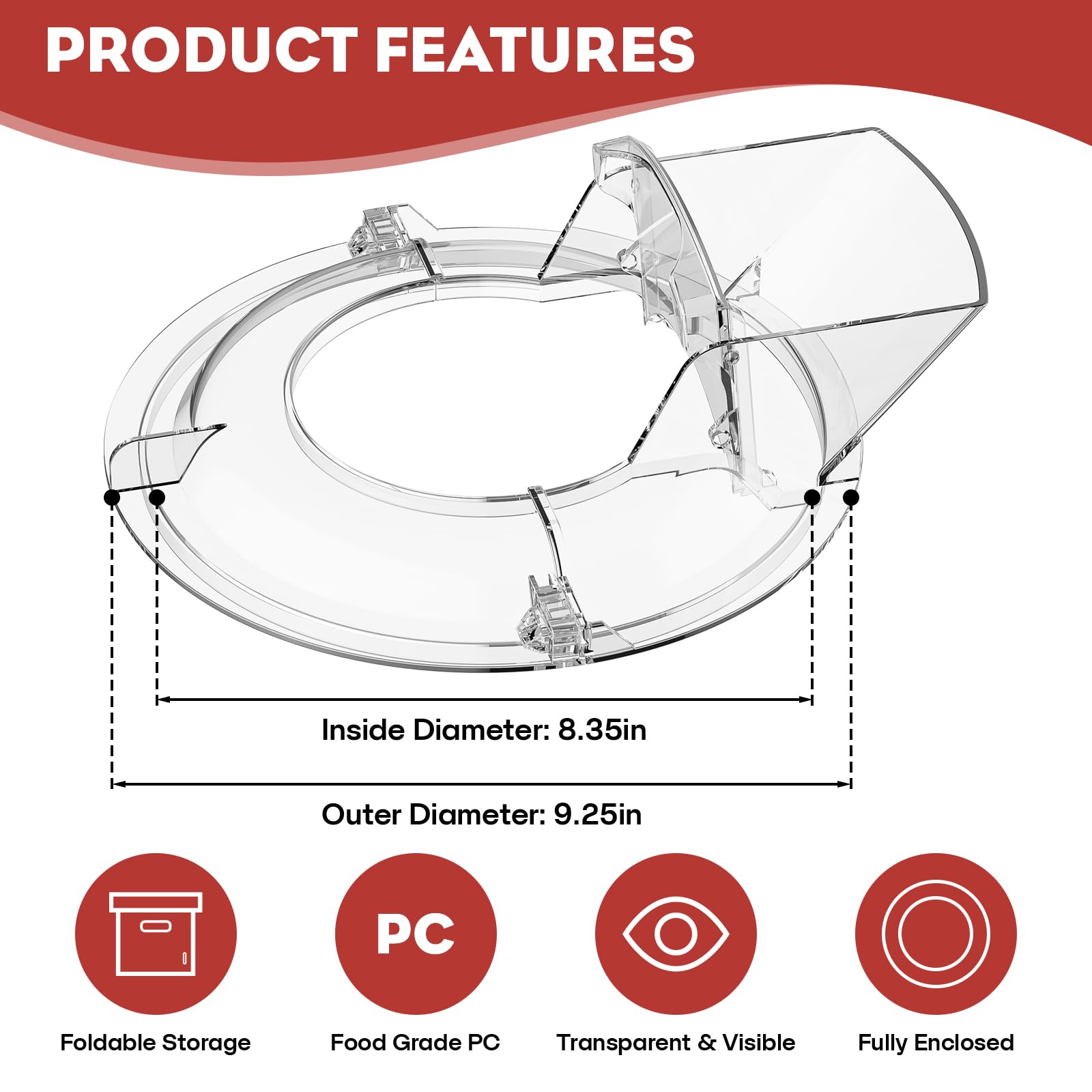 GVODE plástico apto para alimentos, libre de BPA para tranquilidad en la cocina.