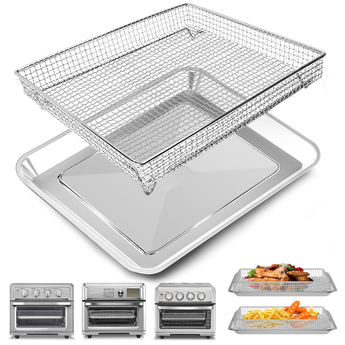 GWY cesto freidora para Cuisinart TOA-60-70, compatibilidad perfecta y cocción uniforme.