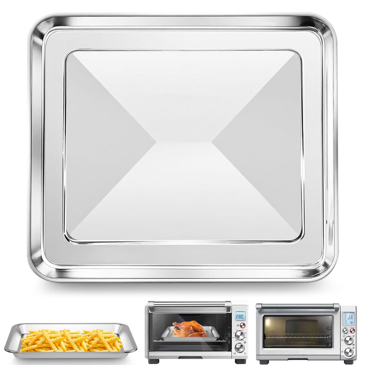 GWBSXM bandeja 12x12 para horno Breville, hornea crujiente y uniforme.