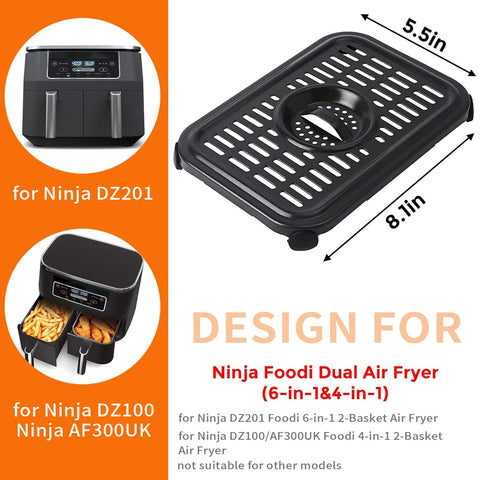 GWBSXM rejilla-grill para freidora de aire Ninja: fácil de retirar gracias al asa.