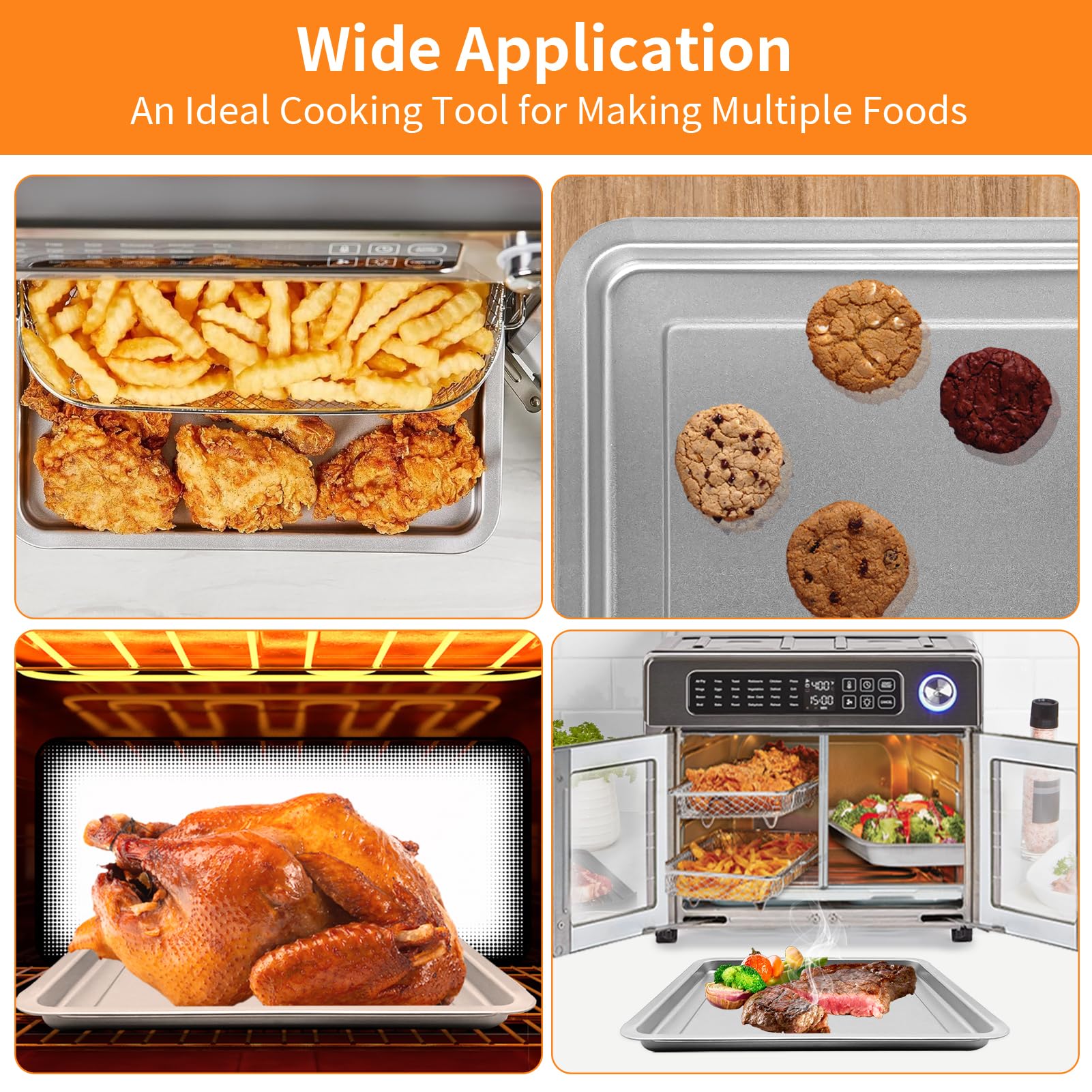 GWBSXM repuesto-acero-inoxidable-airfryer 26qt, durabilidad y uso prolongado.