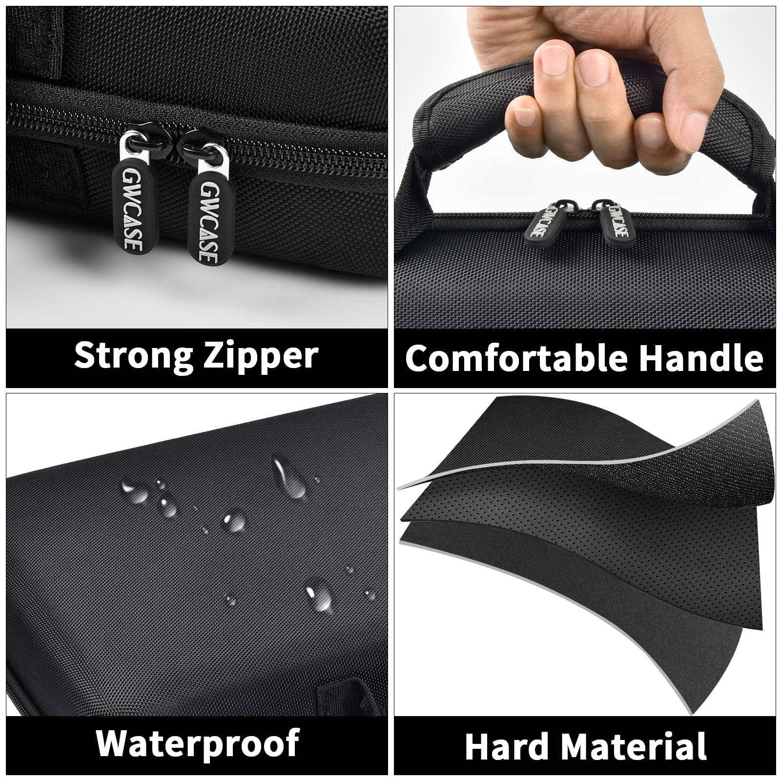 GWCASE, asa ergonómica para transportar la caja con comodidad.