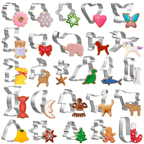 GWHOLE 26 piezas cortadores unicornio para galletas, ideal para fiestas infantiles creativas