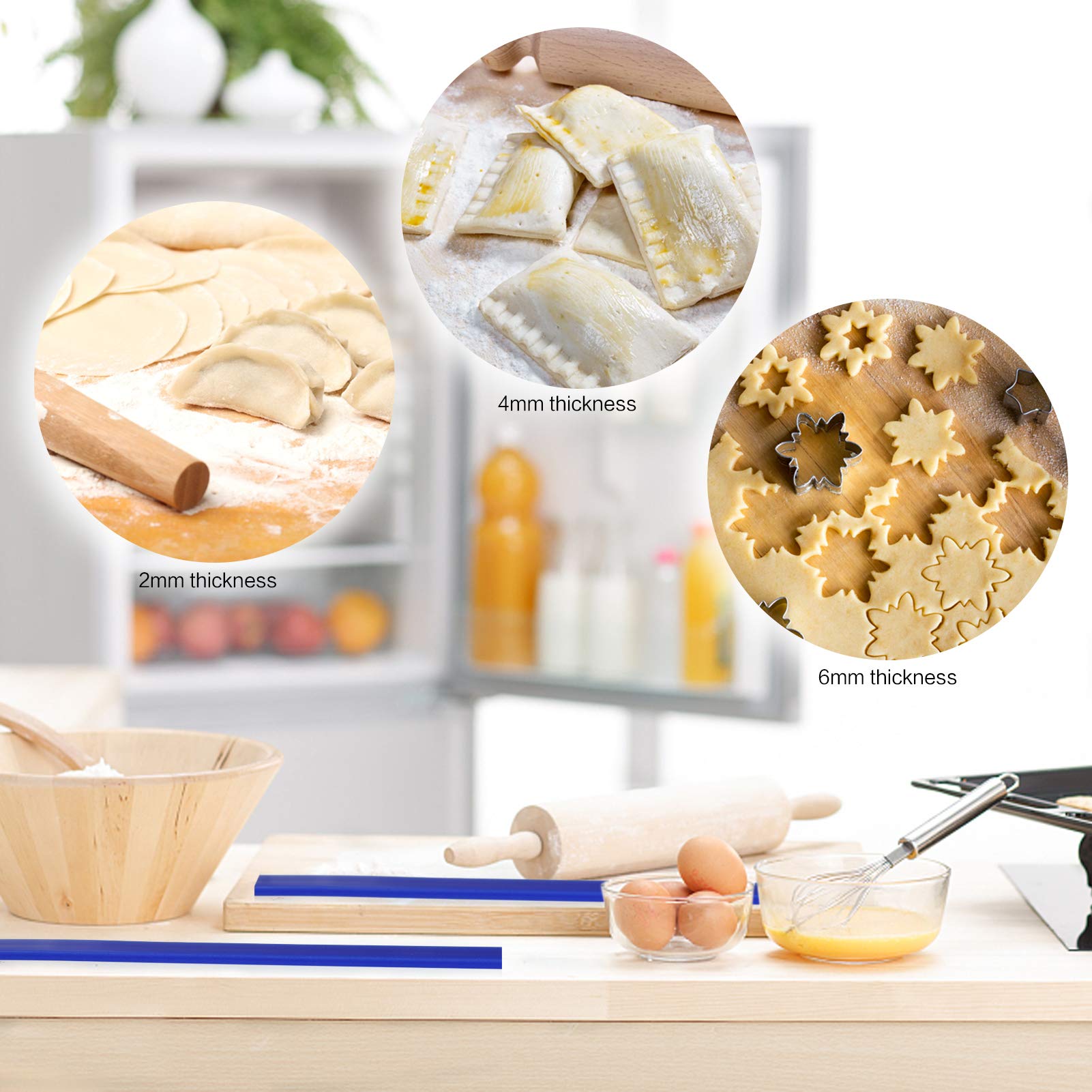 Guía de rodillo GWHOLE 6 mm para galletas y bollos.