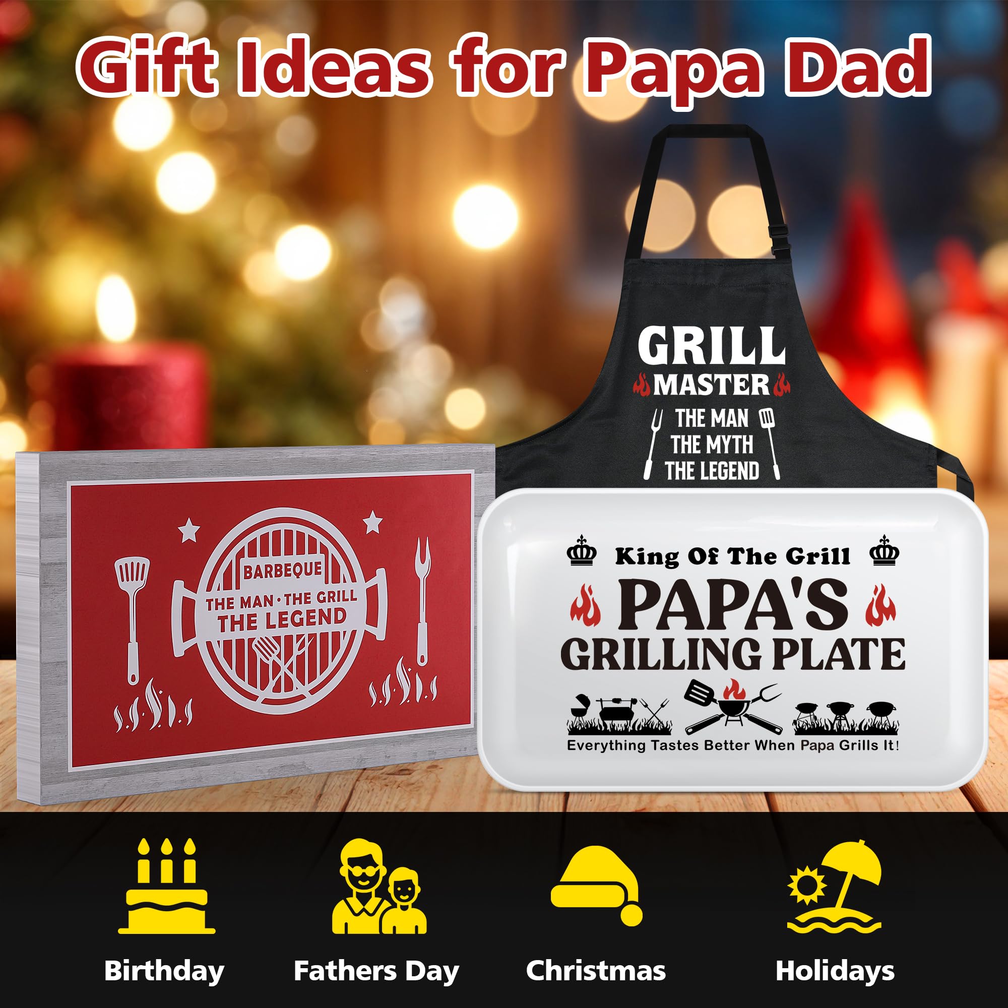 Caja regalo de GwhyGifts para papa, lista para Navidad o cumpleaños