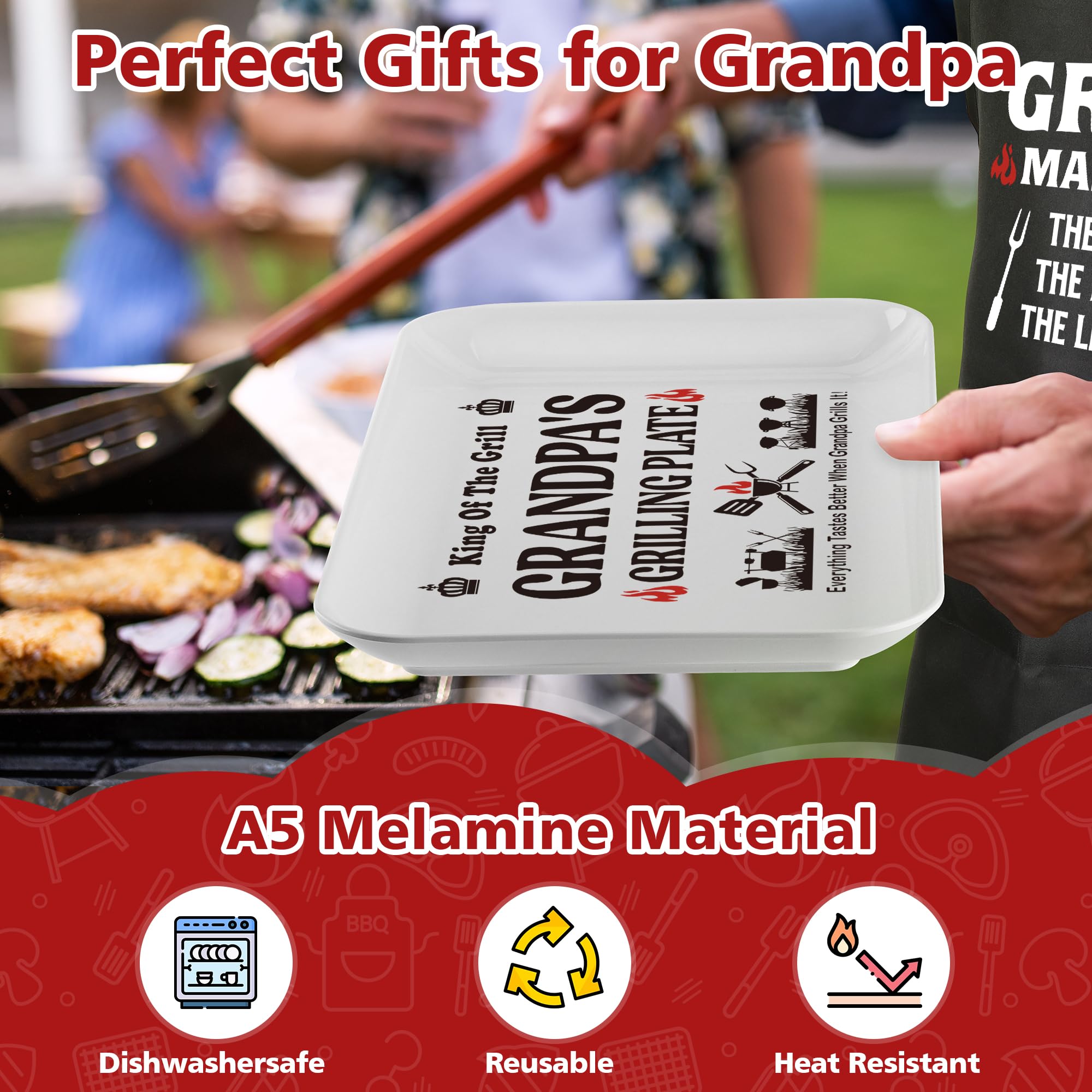 Placa con impresión temática de barbacoa de GwhyGifts.