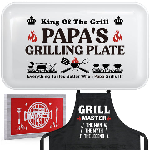 Plato parrilla para papa de GwhyGifts, ideal para servir carnes y verduras al aire libre