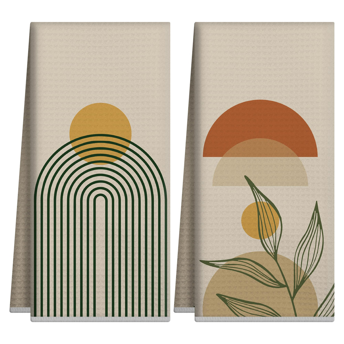 GwhyGifts toallas boho conjunto 2, sol y hojas, ideal para decoración y secado rápido