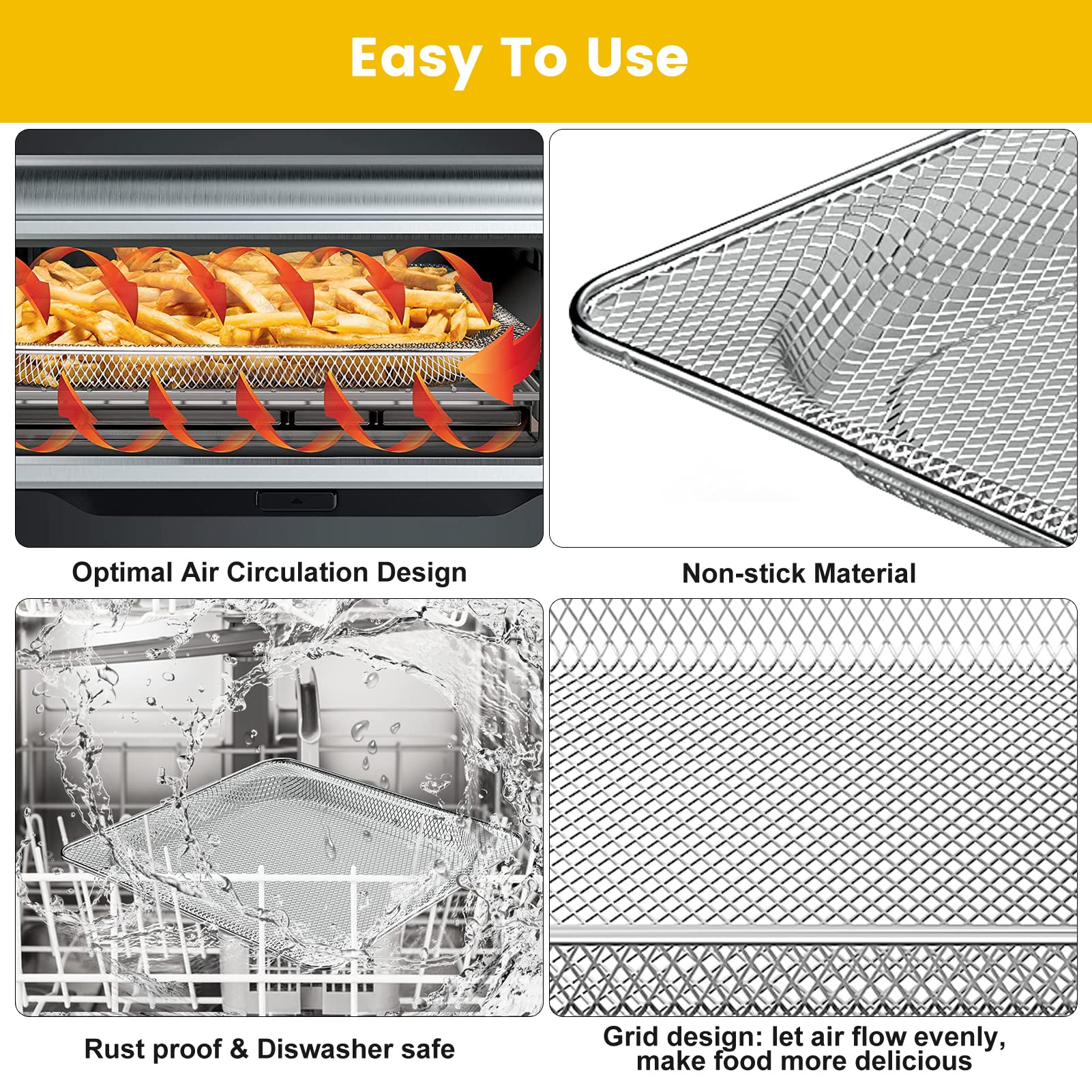 GWY cocina con flujo de calor de 360° para dorado exterior y jugos internos.