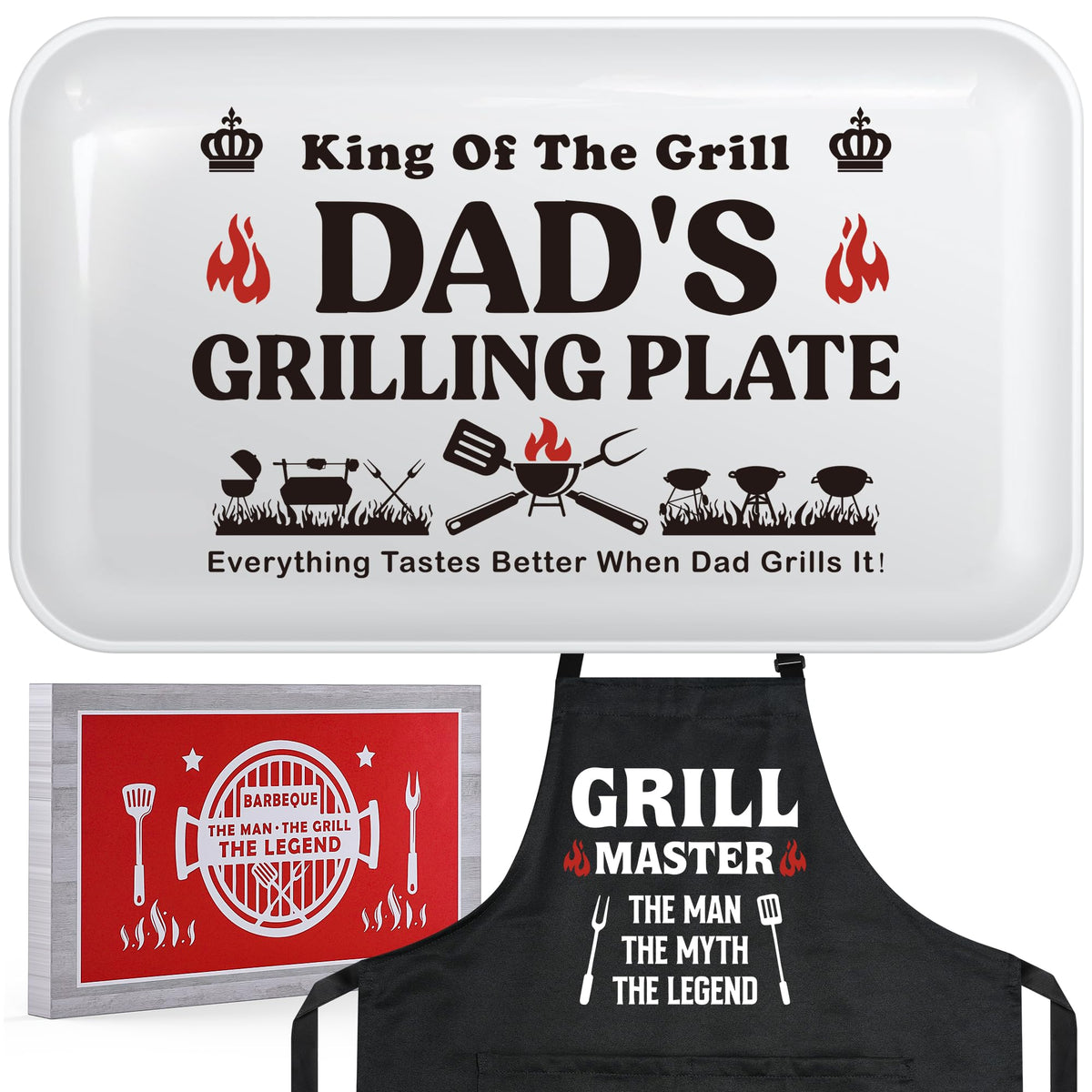 GwhyGifts plato-barbacoa de melamina, ideal para parrillas al aire libre.