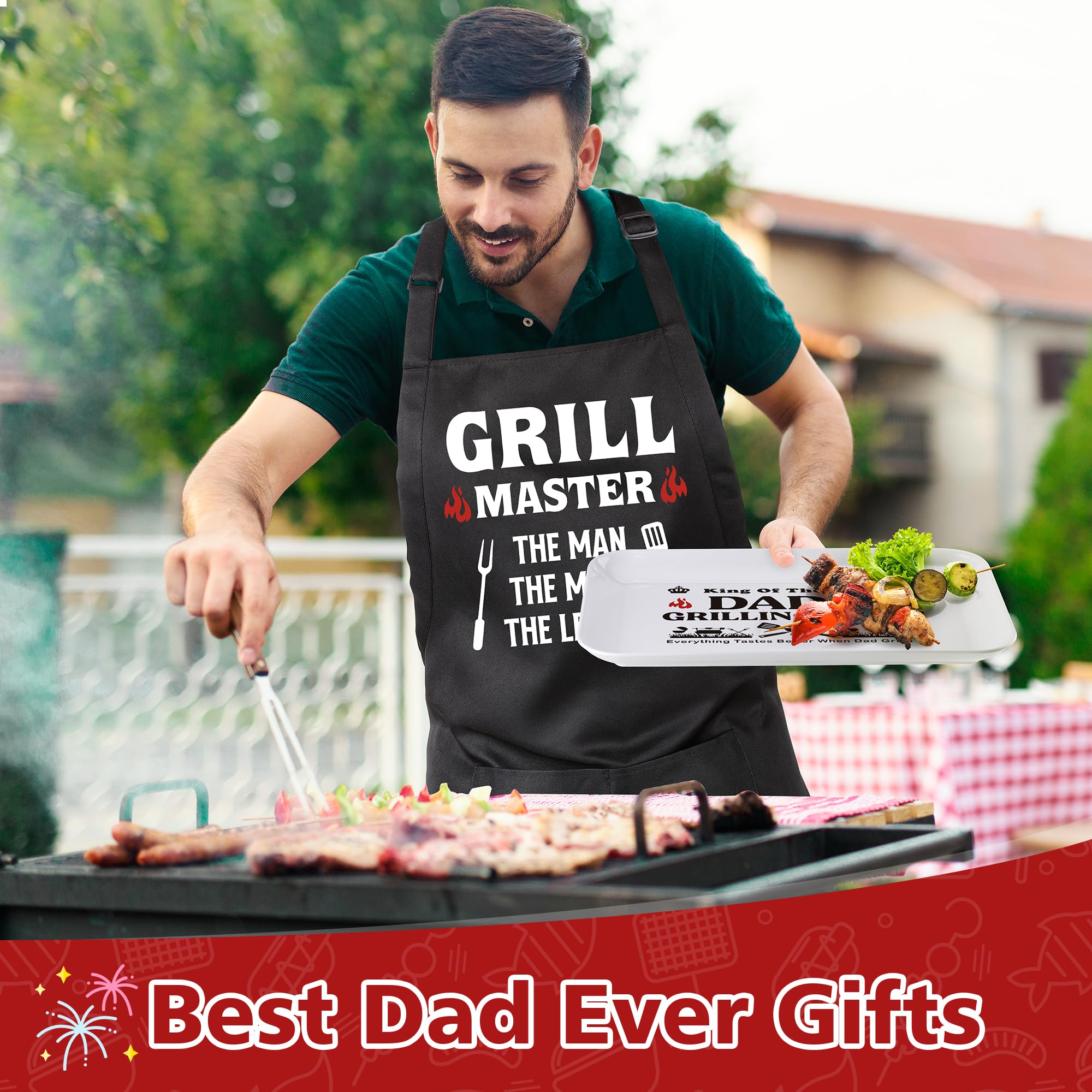 GwhyGifts set-dad-barbacoa, combinación funcional de plato y delantal.