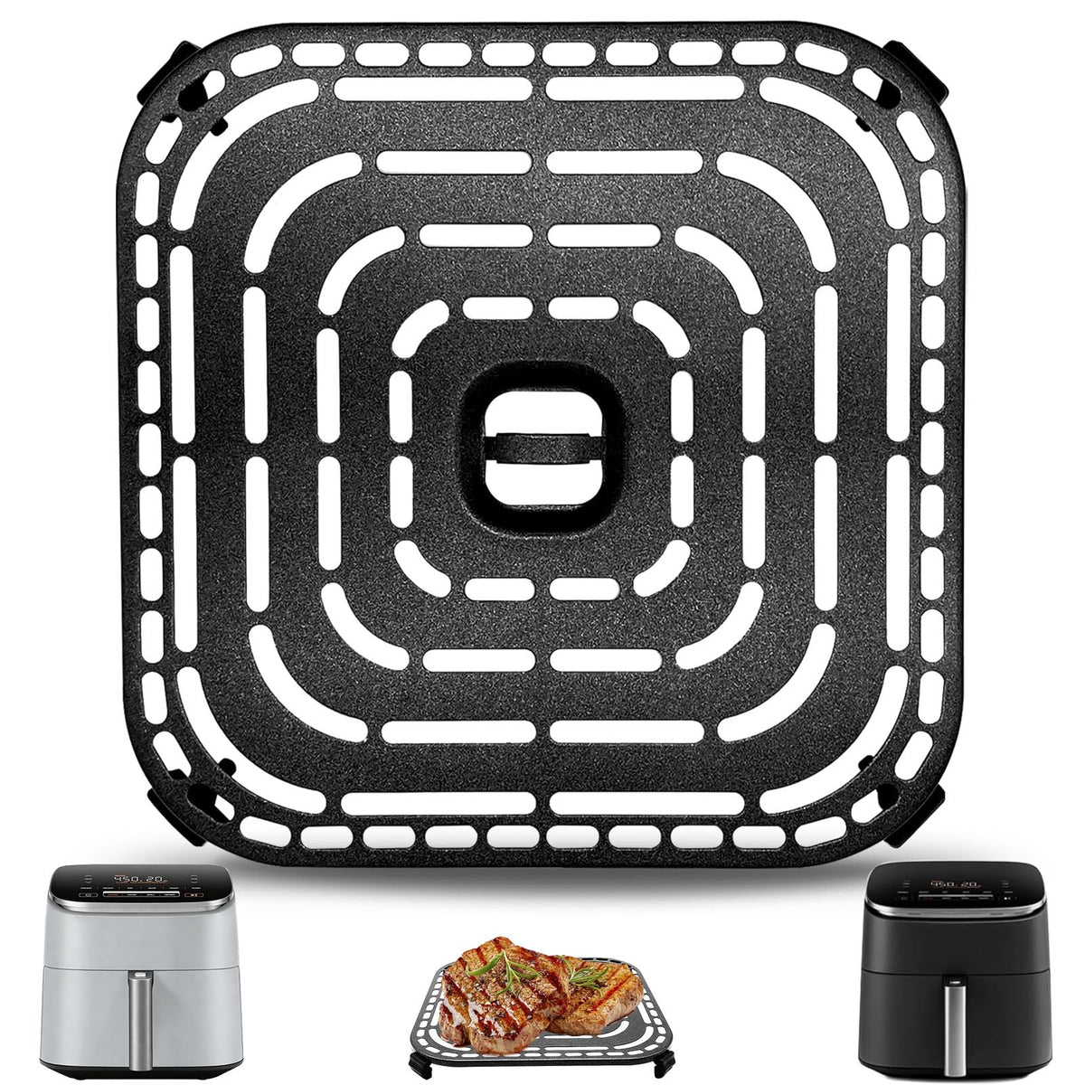 GWYXC airfryer-grill-pan-turbo-blaze-6qt: compatibilidad clara y cocción uniforme