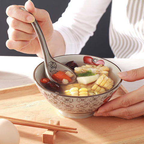 GXIQYL cuchara para ramen y sopa con tamaño ideal