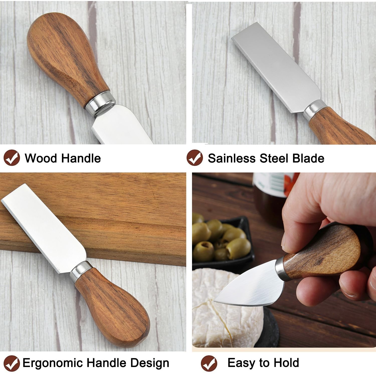 Cuchillo para untar GXIQYL para extender queso sobre pan.