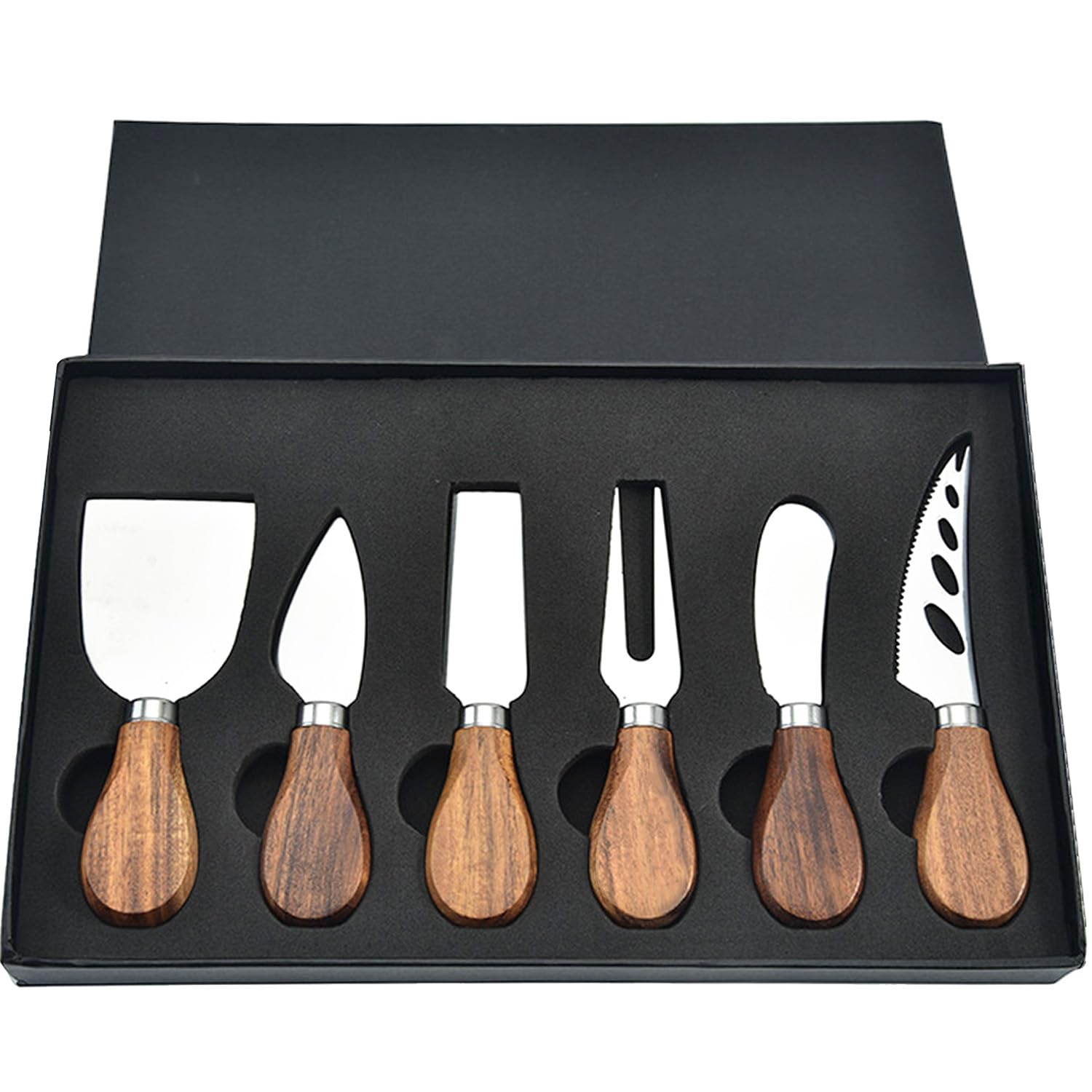 Conjunto GXIQYL de cuchillos para queso con corte preciso en tablas de charcutería.