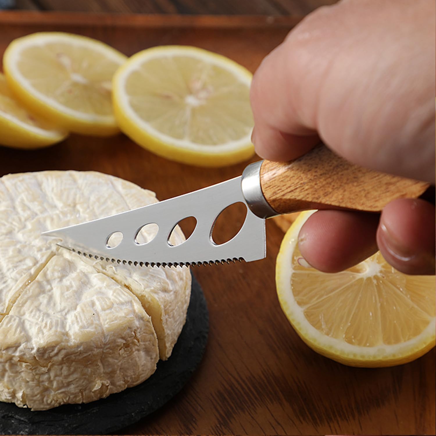 Tenedor-cuchillo GXIQYL para servir queso en tablas.