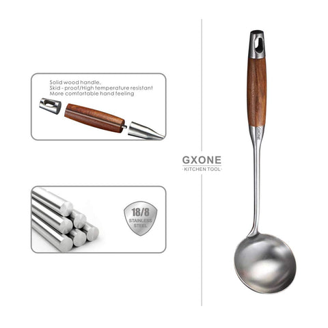 GXONE cucharon-sopa resistente al calor, ideal para hervidos y salteados.