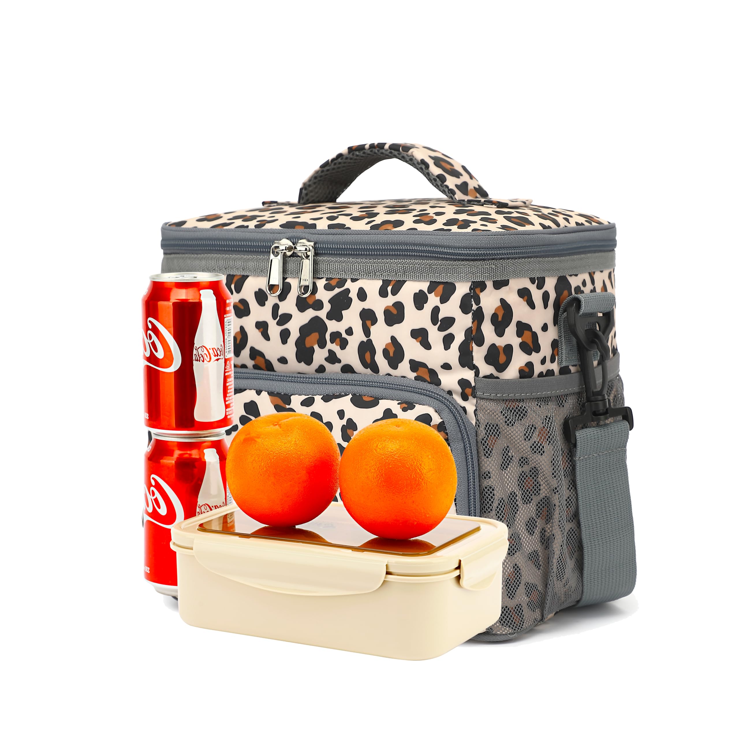 GYEUKHAM Leopardo, bolsillo delantero, espacio para llaves, snacks y teléfono.