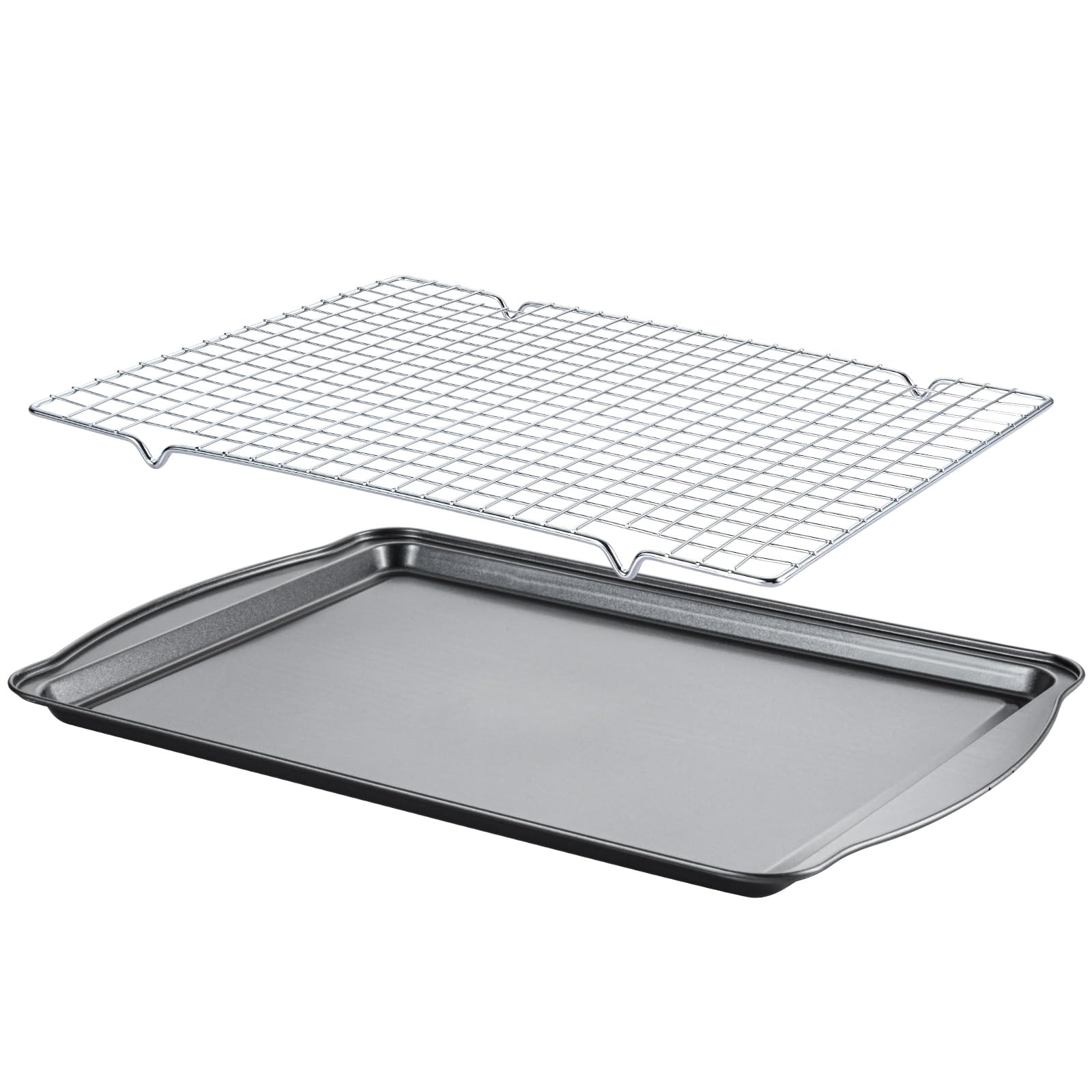 La bandeja Gymdin para hornear tiene borde ancho y mango ergonómico para mover con seguridad.