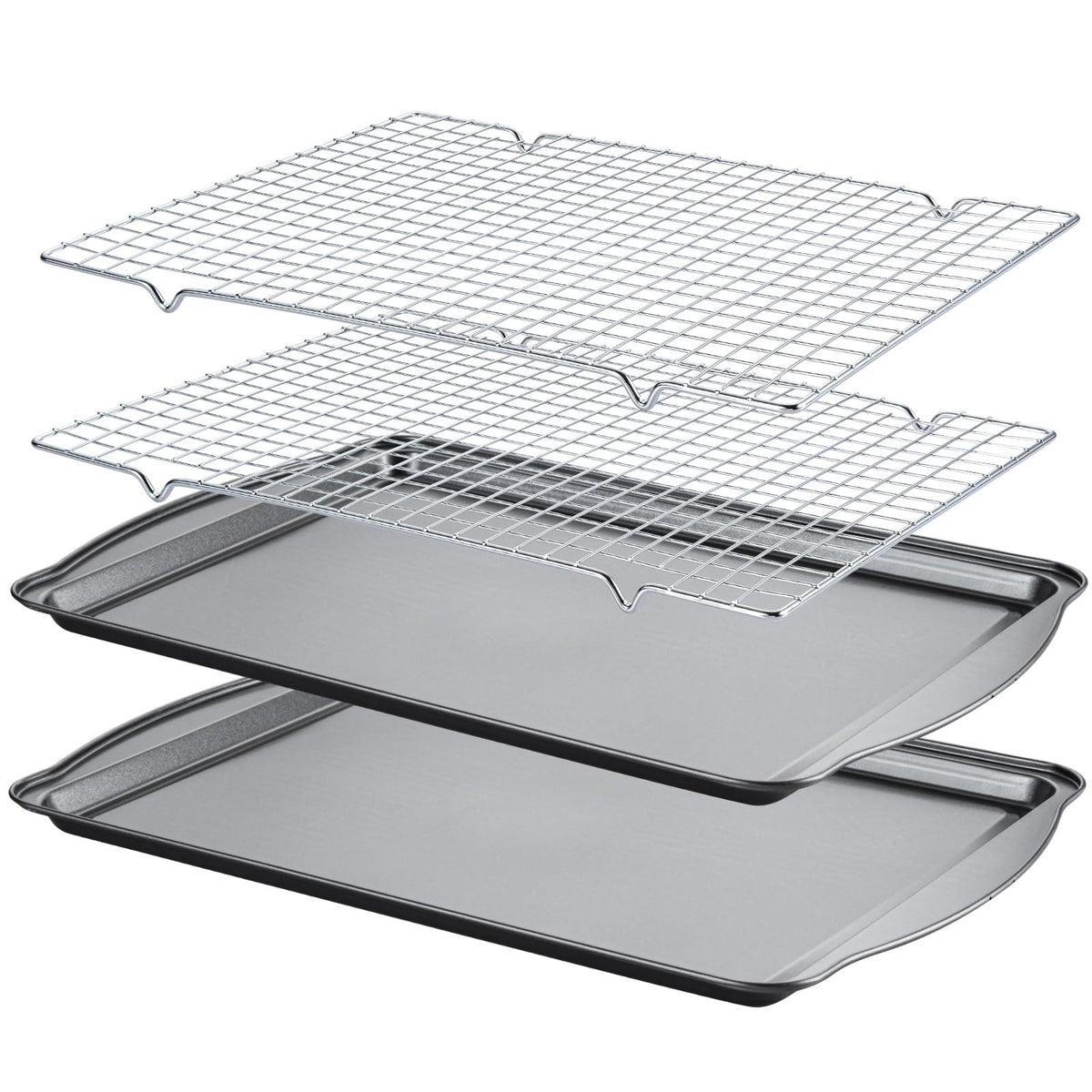 Bandeja Gymdin de acero al carbono para hornear galletas de forma uniforme.