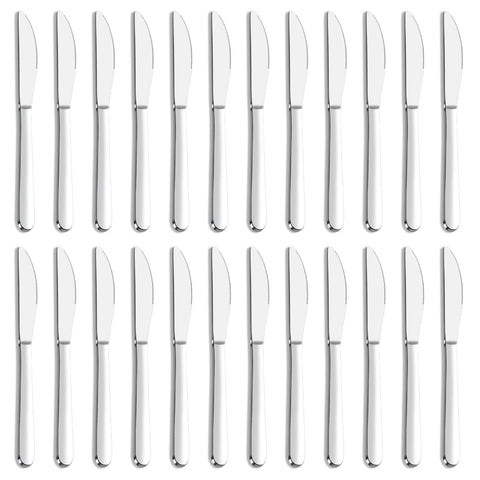 Cuchillos Gymdin de cena 9 pulgadas con acabado espejo para una mesa elegante.