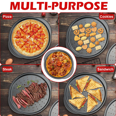 Gymdin pizza pan resistente para horno 180-220 °C.