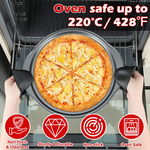 Gymdin pizza pan uso versátil para pizzas galletas y sándwiches.