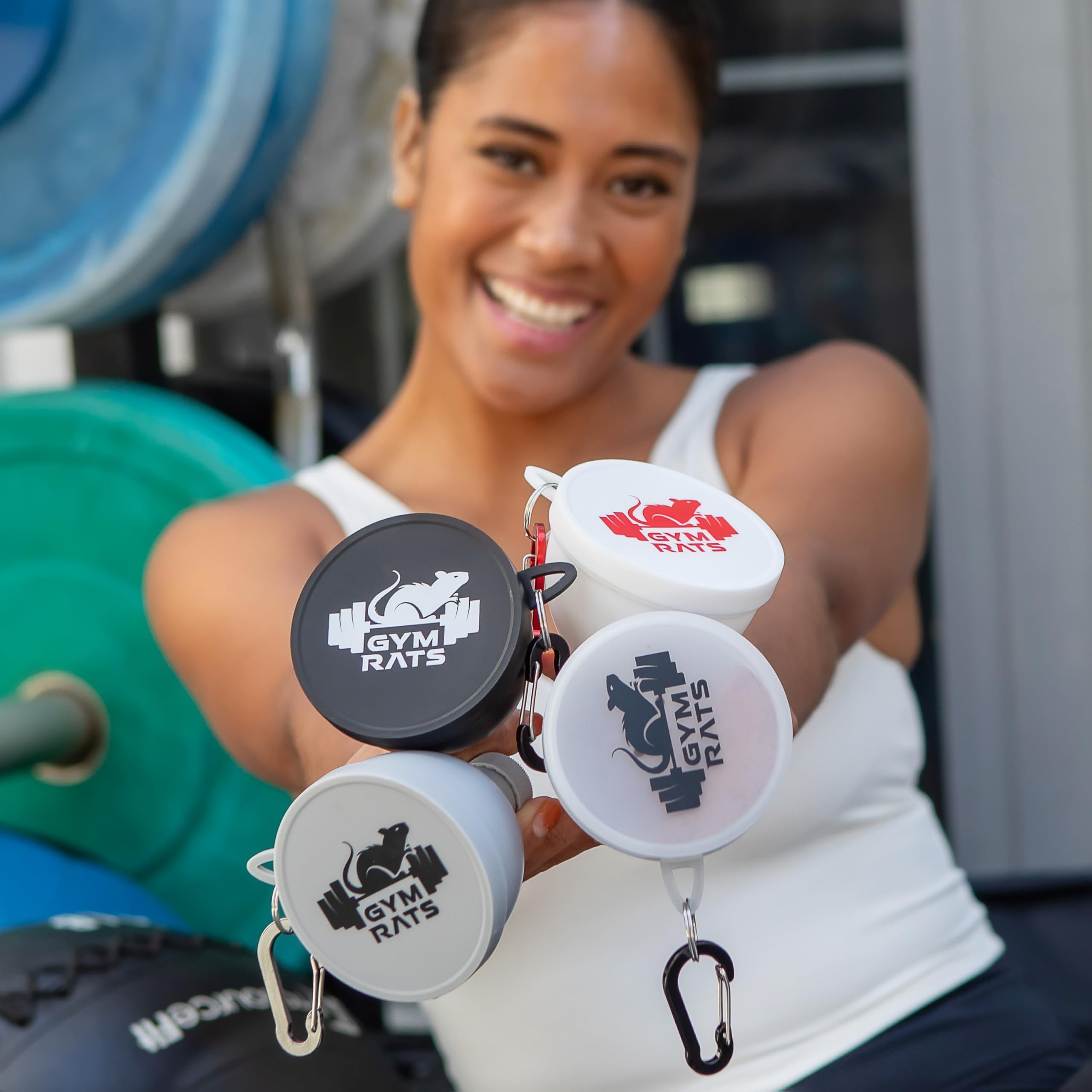 GYM RATS diseño compacto facilita el almacenamiento en bolsas.