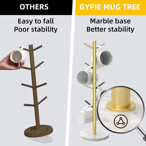 Base de mármol Gypie diámetro 15 cm, base pesada para estabilidad