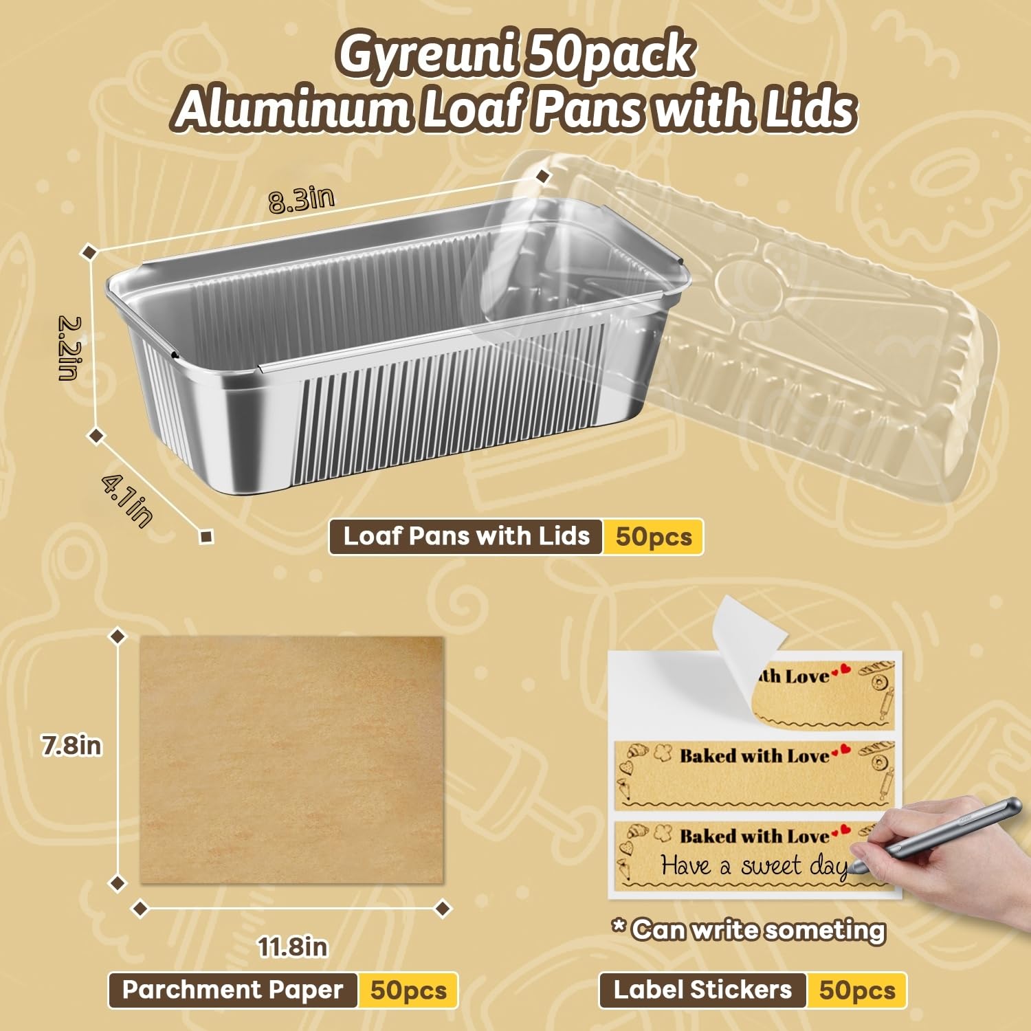 Gyreuni papel antiadherente para pan facilita desmoldeo y limpieza