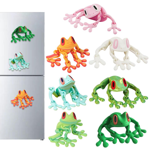 Rana gyrkmshju: imán decorativo para nevera con 7 piezas de colores.