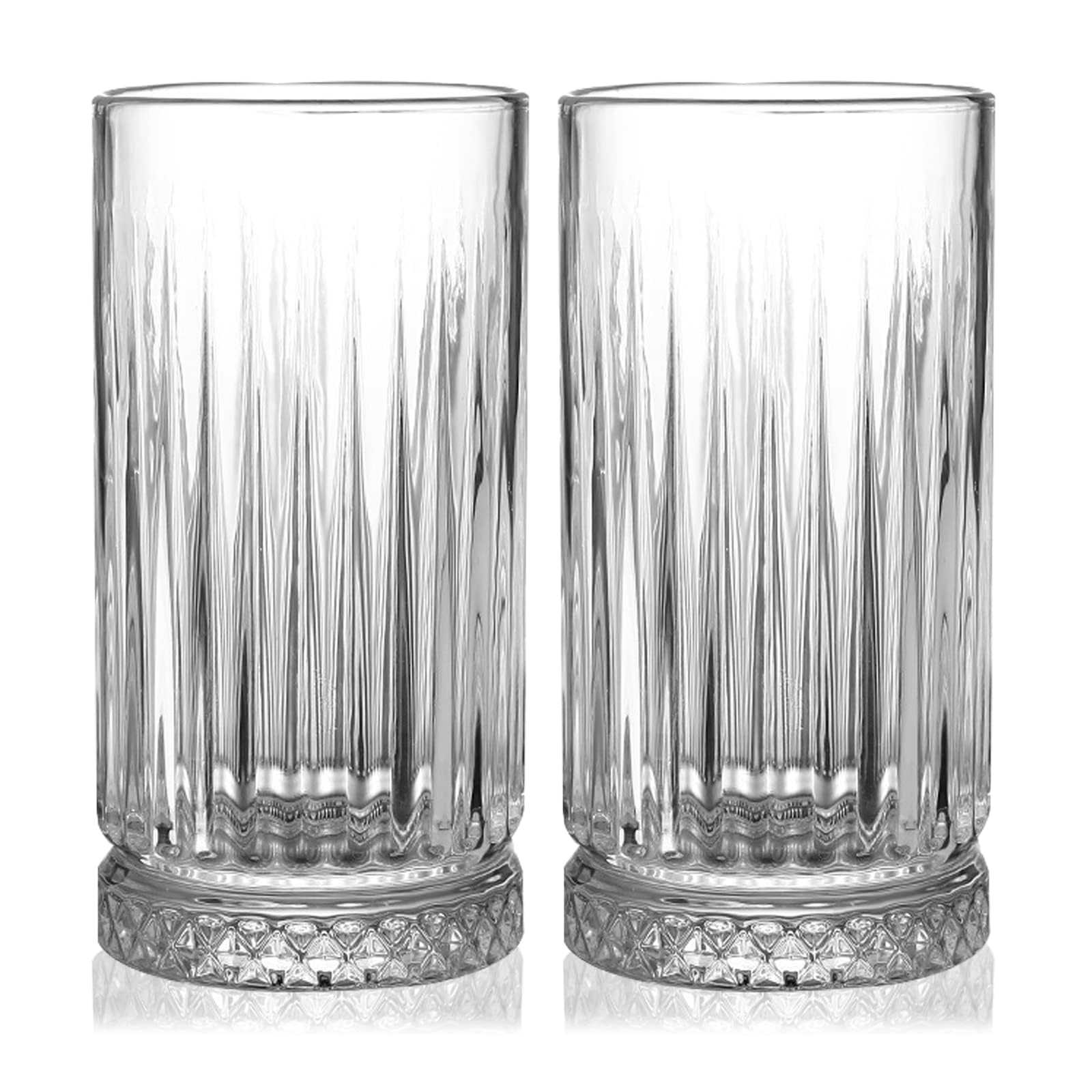 GYRUT vasos altos 16 oz, conjunto de 4, ideales para agua y cocteles.