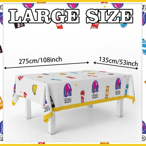 Mantel burrito dibujado en colores vibrantes, ideal para fiestas de bebé.