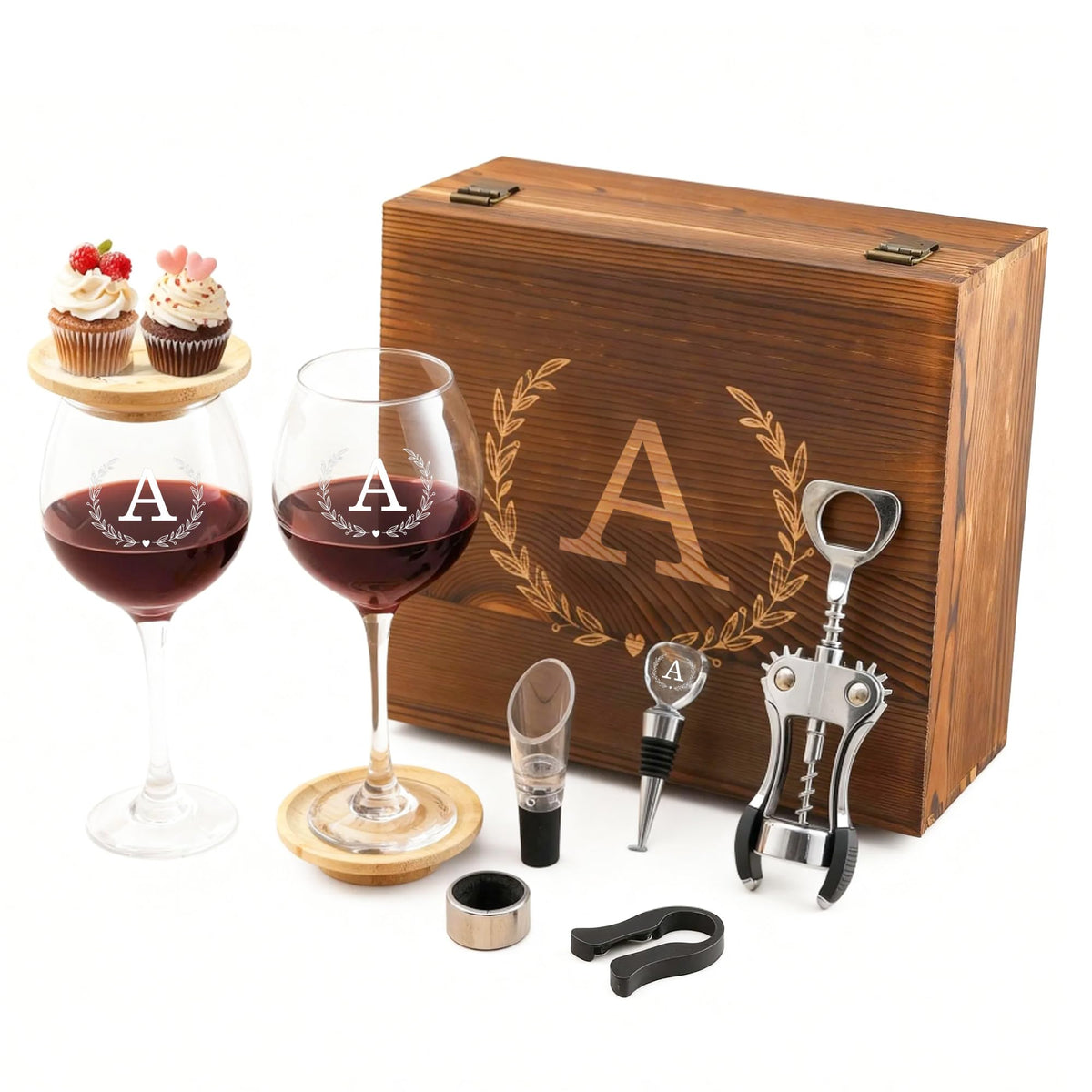 Caja de vino personalizada de GZLDGIFTS, regalo elegante para ocasiones especiales.