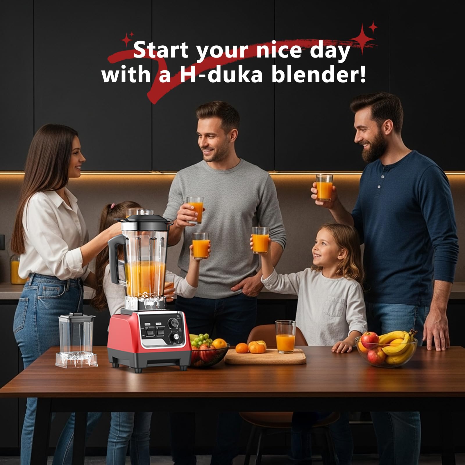 Limpieza rápida y segura con la licuadora H-Duka, libre de BPA.