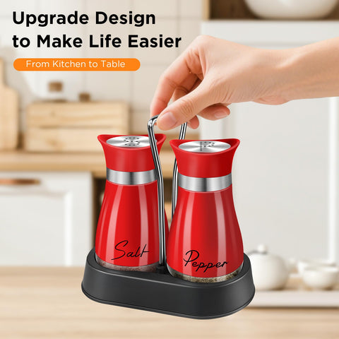 H&Foumre: dispensadores para mesa en rojo, diseño práctico y elegante.