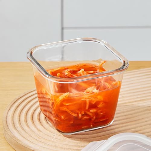 Recipiente de vidrio cuadrado H.JSS WDJS apto para microondas para calentar comida