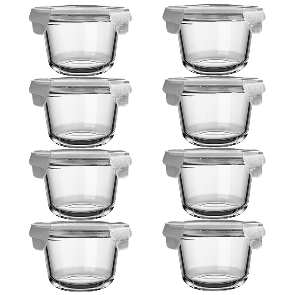 H.JSS WDJS contenedor de sopa de vidrio 2 tazas con tapas herméticas para frescura.