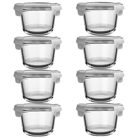 H.JSS WDJS contenedor de sopa de vidrio 2 tazas con tapas herméticas para frescura.