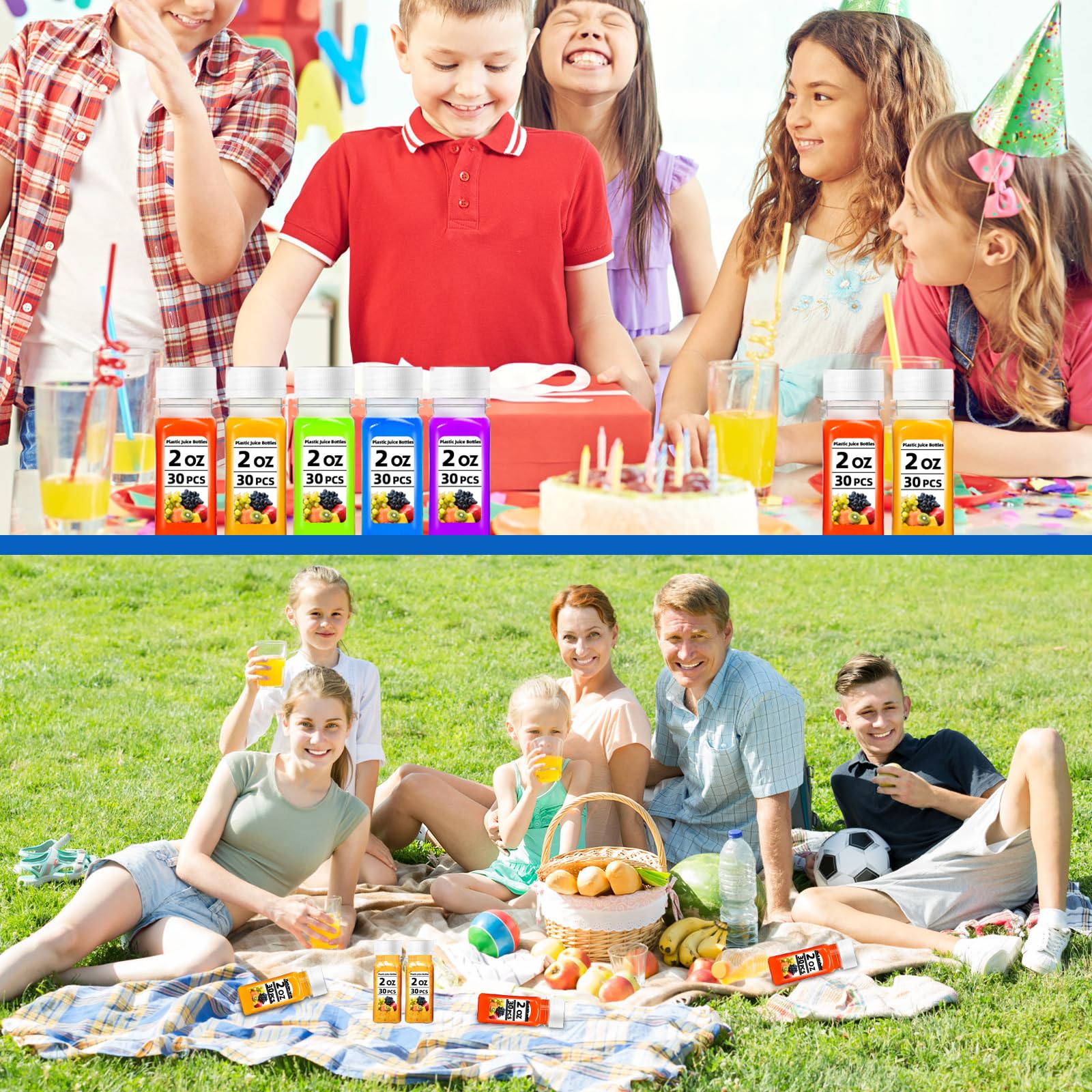 Limpieza sencilla de botellas Haawooky 2oz, reutilizables y duraderas.