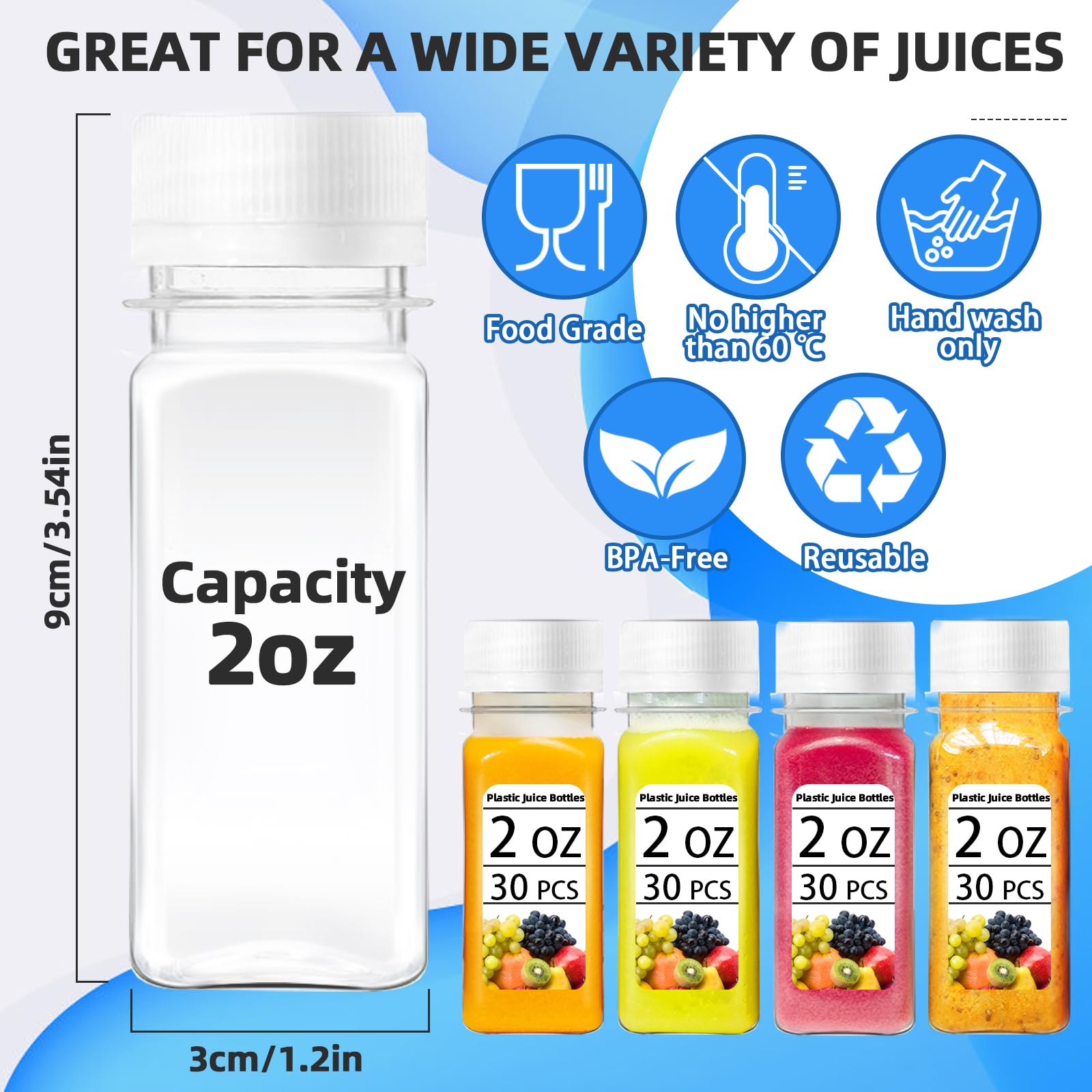 Conjunto Haawooky de 30 botellas, embudos incluidos para verter con precisión.