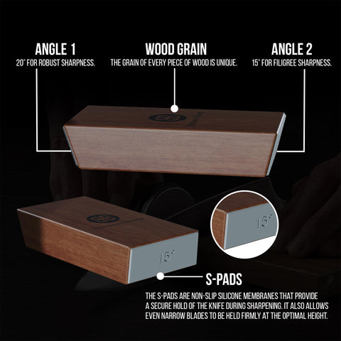 Habano Sharp base magnética 20° para cuchillos robustos.