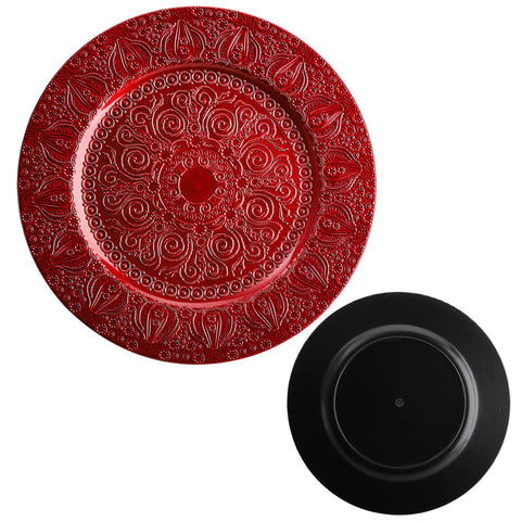 Cargadores Hacaroa para mesa de boda con toque antiguo.
