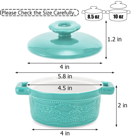 Cocotte mini cerámica Hacaroa con mango para hornear porciones